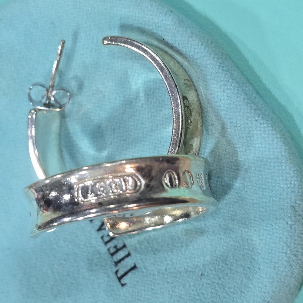 Large Tiffany & Co. Silver Hoop Earrings
